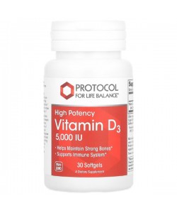 Витамин D Protocol for Life Balance Vitamin D-3 5000 IU 30 Softgels