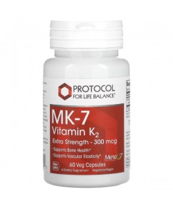 Витамин K Protocol for Life Balance MK-7 Vitamin K2 60 Veg Caps