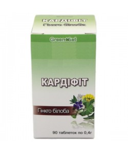 Комплекс для профилактики работы сердца GreenSet Кардифит - Гинкго билоба 90 таблеток