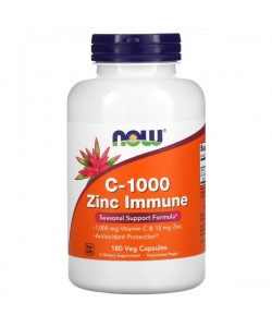 Витамин C NOW Foods C-1000 Zinc Immune 180 Veg Caps