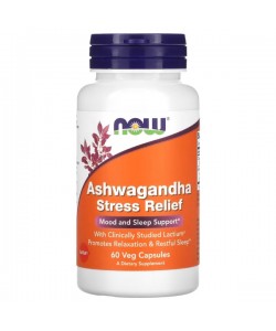 Ашваганда NOW Foods Ashwagandha Stress Relief 60 Veg Caps