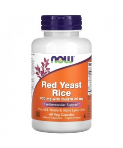Красный рис NOW Foods Red Yeast Rice & CoQ10 60 Veg Caps