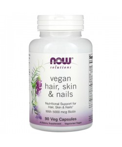 Комплекс для кожи, волос, ногтей NOW Foods Vegan Hair, Skin & Nails 90 Veg Caps