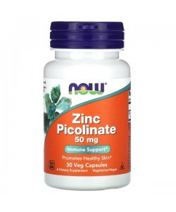 Микроэлемент Цинк NOW Foods Zinc Picolinate 50 mg 30 Veg Caps