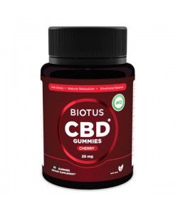 Комплекс для профилактики нервной системы Biotus CBD Gummies 25 mg 30 Gummies Cherry