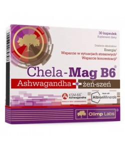 Витаминно-минеральный комплекс для спорта Olimp Nutrition Chela-Mag B6 Ashwagandha+Ginseng 30 Caps