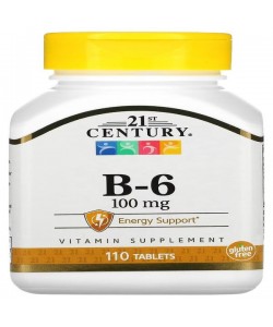 Пиридоксин 21st Century B-6 100 mg 110 Tabs