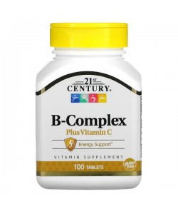 В комплекс 21st Century B Complex Plus Vitamin C 100 Tabs