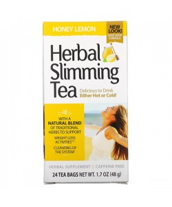 Заменитель питания 21st Century Herbal Slimming Tea Caffeine Free 24 Tea Bags Honey Lemon