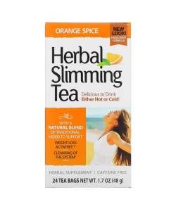 Заменитель питания 21st Century Herbal Slimming Tea Caffeine Free 24 Tea Bags Orange Spice