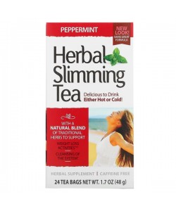 Заменитель питания 21st Century Herbal Slimming Tea Caffeine Free 24 Tea Bags Peppermint