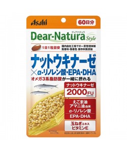 Комплекс для профилактики давления и кровообращения Asahi Dear-Natura Nattokinase 2000 FU 60 Tabs