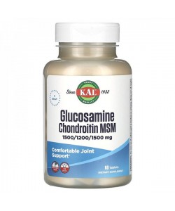 Препарат для суставов и связок KAL Glucosamine Chondroitin MSM 60 Tabs