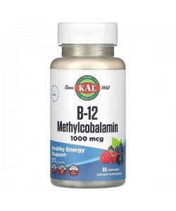 Витамин Б12 KAL Vitamin B-12 Methylcobalamin 1000 mcg 60 Lozenges Berry