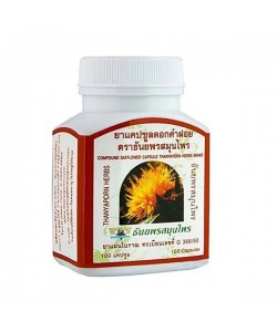 Комплекс для профилактики давления и кровообращения Thanyaporn Herbs Compound Safflower Capsule 100 Caps