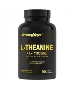 Аминокомплекс для спорта IronFlex L-Theanine + Tyrosine 90 Veg Caps