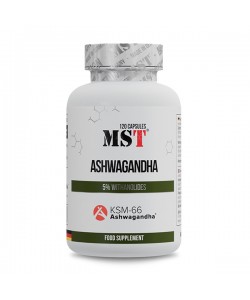 Ашфаганда для спорта MST Nutrition Ashwagandha KSM-66 120 Caps