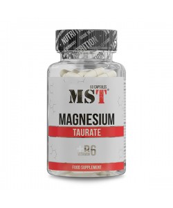Витаминно-минеральный комплекс для спорта MST Nutrition Magnesium Taurate + Vitamin B6 60 Caps