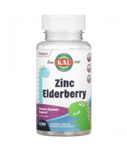 Минералы для детей KAL Dinosaurs Elderberry ActivMelt 90 Micro Tablets Mixed Berry