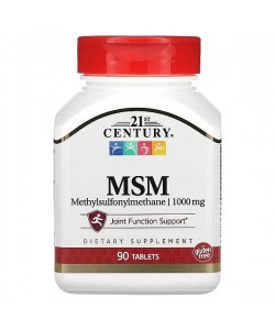 Препарат для суставов и связок 21st Century MSM 1000 mg 90 Tabs