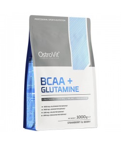 Аминокомплекс для спорта OstroVit BCAA + Glutamine 1000 g /100 servings/ Strawberry Berry