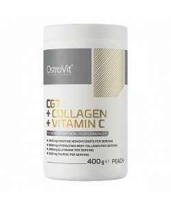 Креатин моногидрат OstroVit CGT + Collagen + Vitamin C 400 g /20 servings/ Peach