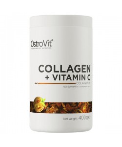 Хондропротектор (для спорта) OstroVit Collagen And Vitamin C 400 g /40 servings/ Rum Cola