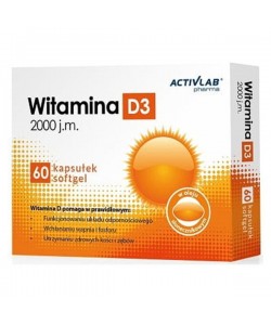 Витамин D для спорта Activlab Pharma Vitamin D3 2000 IU 50 mcg 60 Softgel