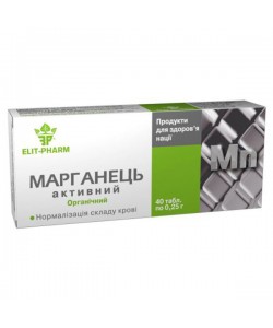 Микроэлемент Марганец Elit-Pharm Марганец Активный 40 таб