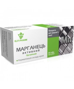 Микроэлемент Марганец Elit-Pharm Марганец Активный 80 таб