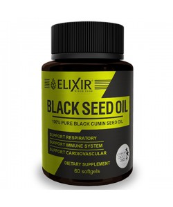 Натуральная добавка для иммунитета Elixir Black Seed Oil 500 mg 60 Softgels