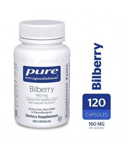 Комплекс для профилактики зрения Pure Encapsulations Bilberry 160 mg 120 Caps