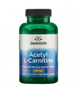 Комплекс Ацетил/Карнитин Swanson Acetyl-L-Carnitine 500 mg 100 Veg Caps SWA-11649