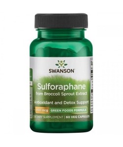 Смесь экстрактов Swanson Sulforaphane 400 mcg 60 Veg Caps