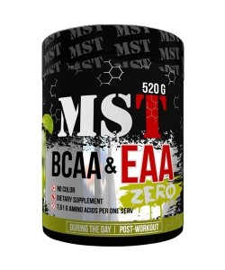 Аминокислота BCAA для спорта MST Nutrition BCAA EAA Zero 520 g /40 servings/ Mango Passion Fruit