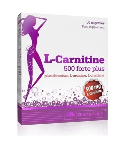 Жиросжигатель для спорта Olimp Nutrition L-Carnitine 500 forte plus 60 Caps