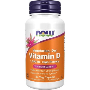 Витамин D NOW Foods Vitamin D 1000 IU Dry 120 Veg Caps