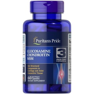 Препарат для суставов и связок Puritan's Pride Chondroitin Glucosamine MSM 3 Per Day Formula 60 Caps