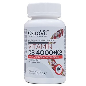 Витамин D для спорта OstroVit Vitamin D3 4000+K2 110 Tabs