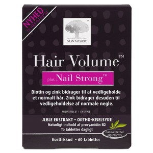 Комплекс для кожи, волос, ногтей New Nordic Hair Volume plus Nail Strong 60 Tabs