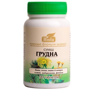 Комплекс для профилактики дыхательной системы Biola Смесь Грудная 90 таблеток