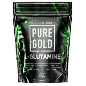 Глютамин для спорта Pure Gold Protein 100% Glutamine 500 g /100 servings/ Cherry Lime