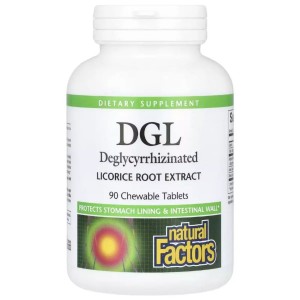 Корень солодки Natural Factors DGL Deglycyrrhizinated Licorice Root Extract 90 Chewable Tabs