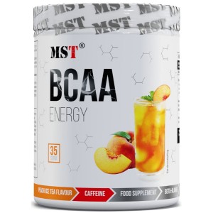 Аминокислота BCAA для спорта MST Nutrition BCAA Energy 315 g /35 servings/ Peach Ice Tea