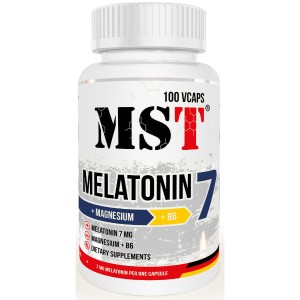 Витаминно-минеральный комплекс для спорта MST Nutrition Melatonin 7 + Magnesium + B6 100 Veg Caps