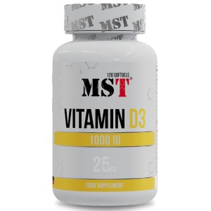 Витамин D для спорта MST Nutrition Vitamin D3 1000 IU 120 Caps