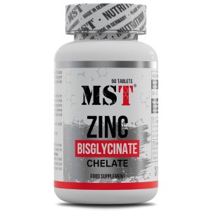 Микроэлемент Цинк для спорта MST Nutrition Zinc Chelate Bisglycinate 90 Tabs