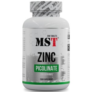 Микроэлемент Цинк для спорта MST Nutrition Zinc Picolinate 200 Tabs