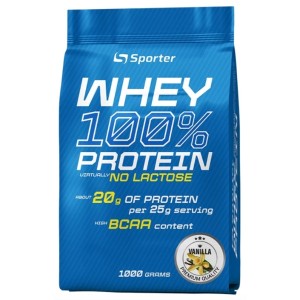 Протеин Sporter Whey 100% Protein Lactose Free 1000 g /40 servings/ Vanilla