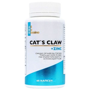 Кошачий коготь All be Ukraine Cat's Claw + zink 60 Caps